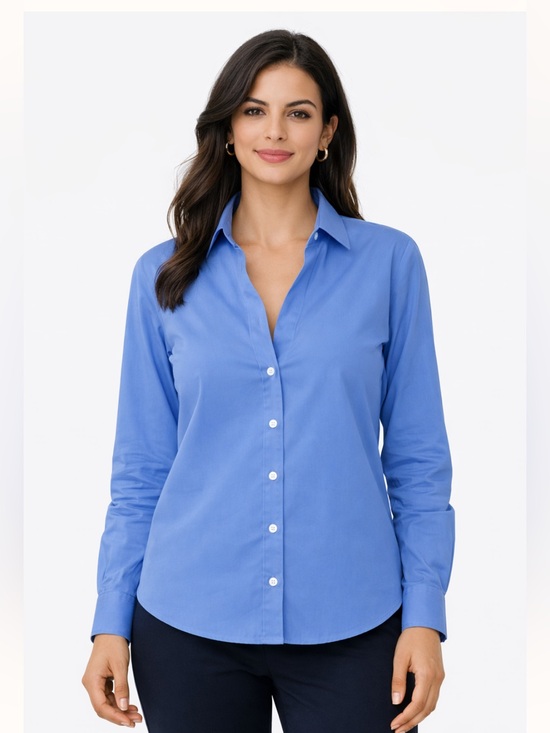 Holt Renfrew Tops - Holt Renfrew Cotton blend Button Up Blouse Quiet Luxury Old Money Top Large